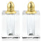 Handcrafted Optical Crystal And Gold Large Size Salt And Pepper Shakers