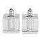 Handcrafted Optical Crystal And Silver Square Size Salt And Pepper Shakers