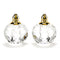 Handcrafted Optical Crystal And Gold Rounded Salt And Pepper Shakers