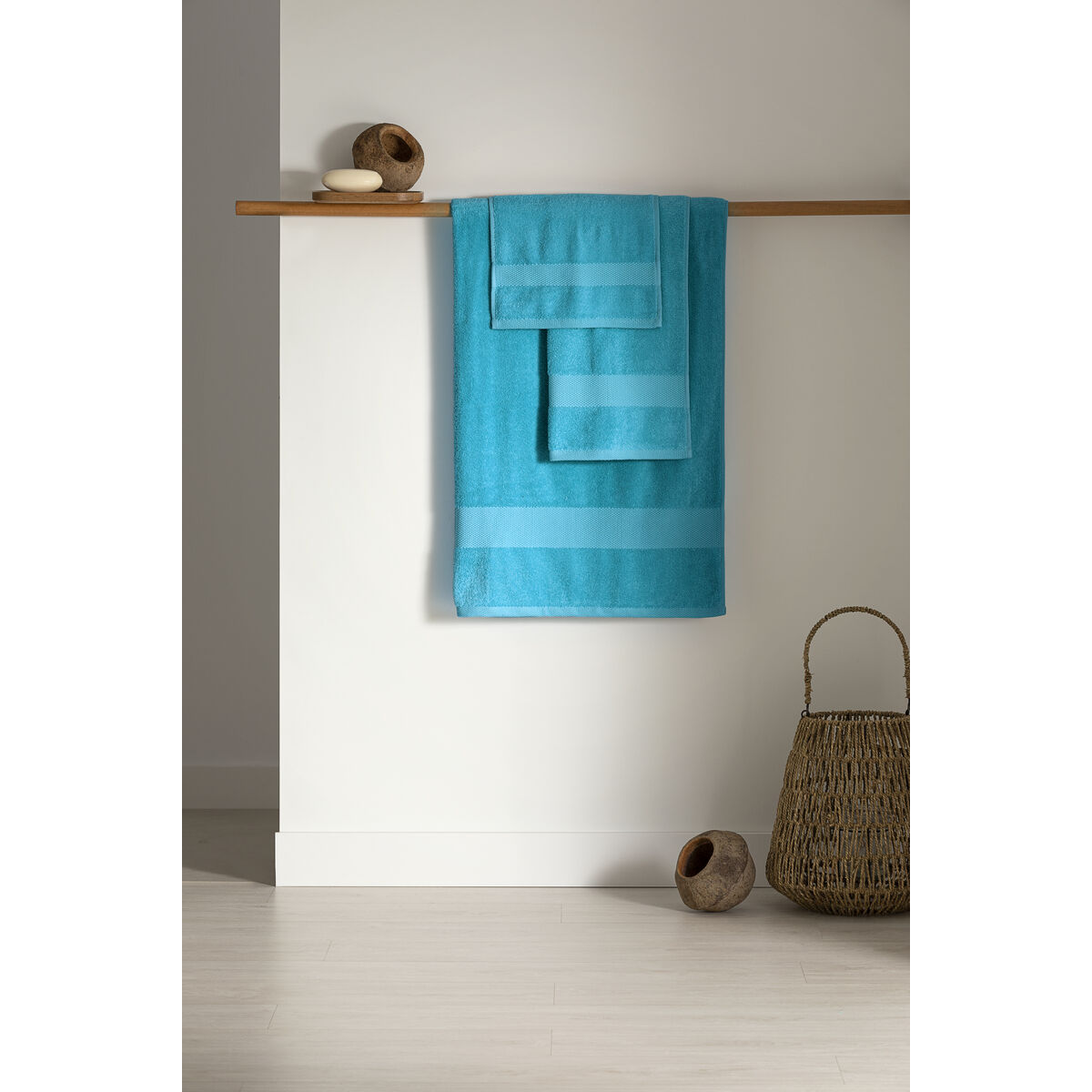 Towel set Paduana Turquoise 3 Pieces-1