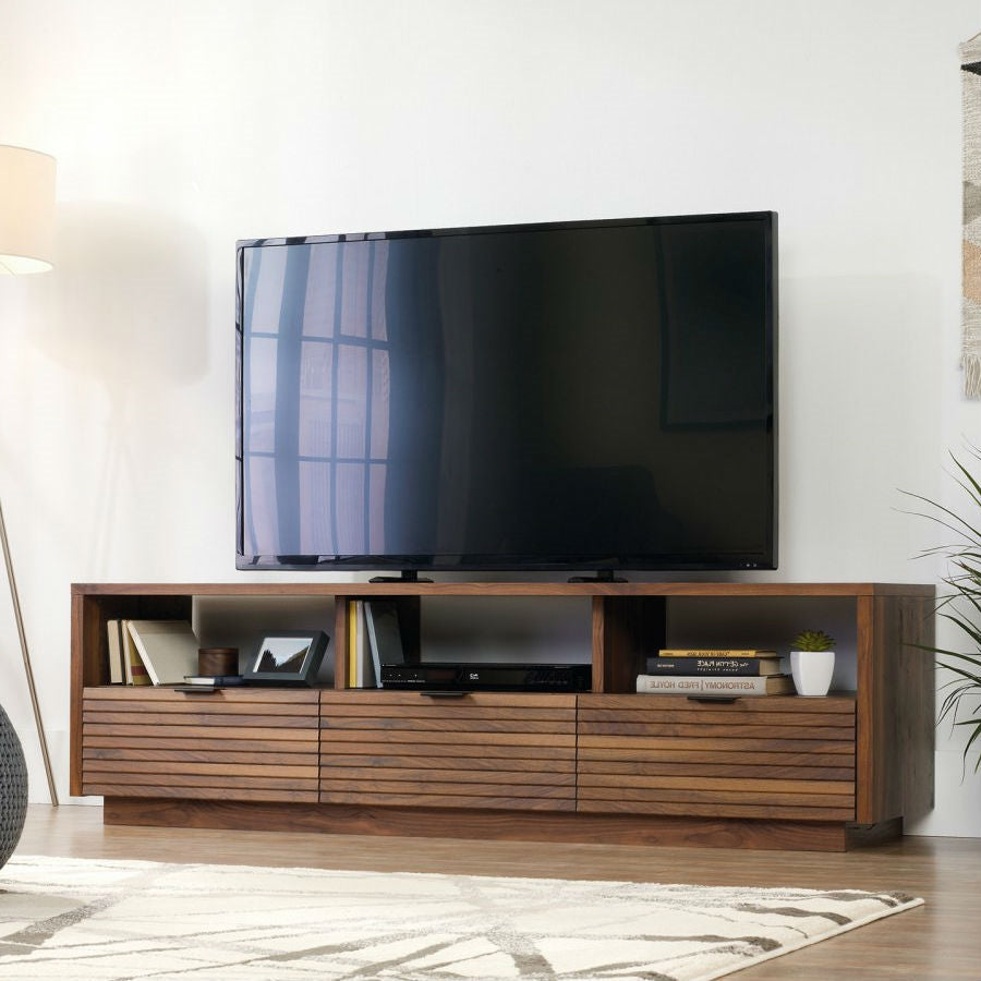 Modern Walnut Finish TV Stand Entertainment Center - Fits up to 70-inch TV-2