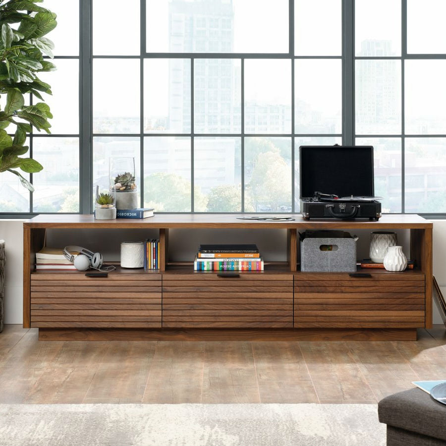 Modern Walnut Finish TV Stand Entertainment Center - Fits up to 70-inch TV-3