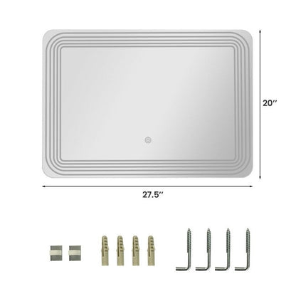 3 Tone LED Touch Sensor Wall Mounted Bathroom Mirror-2