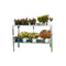 Outdoor Metal Shelving Unit Garden Potting Bench in Sturdy Galvanized Steel-0