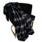 Plutus Black Graphite Furever Faux Fur Luxury Throw Blanket-0