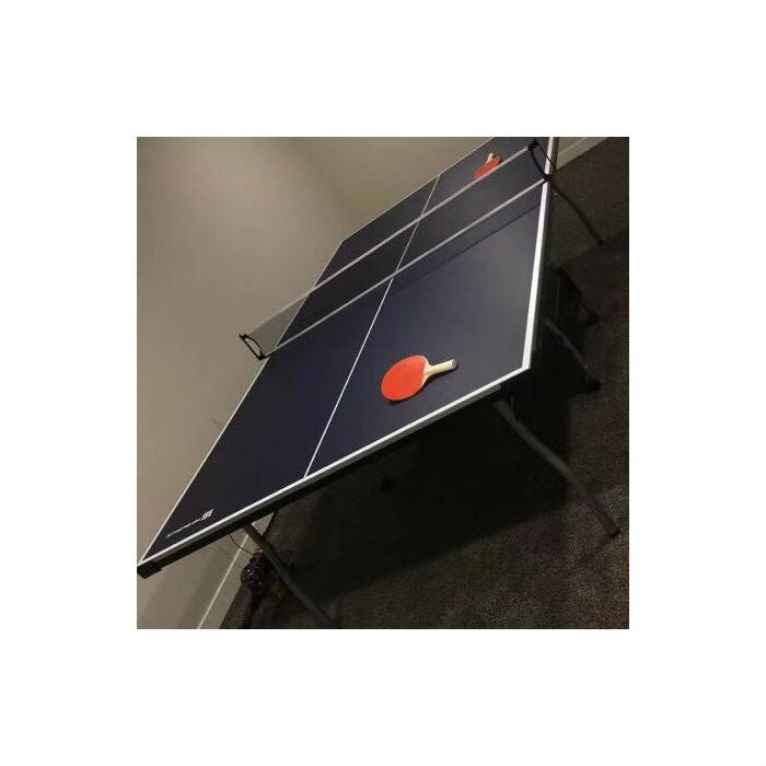 Official Tournament Grade Blue Foldable Indoor Table Tennis Table with Paddles and Balls-1