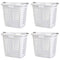 Set of 4 Heavy Duty Plastic Laundry Hamper Dirty Clothes Basket-0