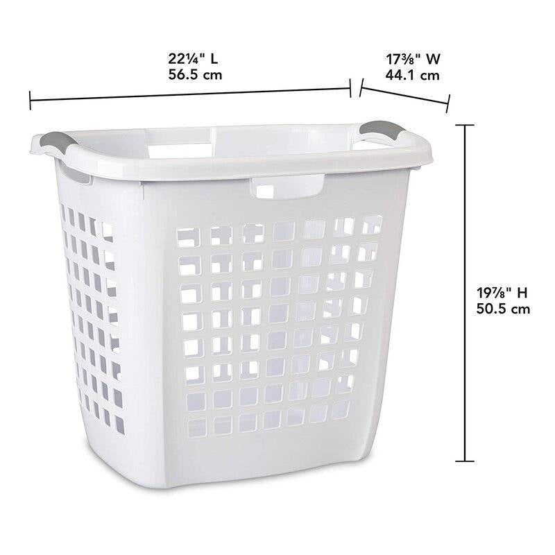 Set of 4 Heavy Duty Plastic Laundry Hamper Dirty Clothes Basket-4