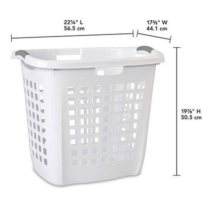 Set of 4 Heavy Duty Plastic Laundry Hamper Dirty Clothes Basket-4