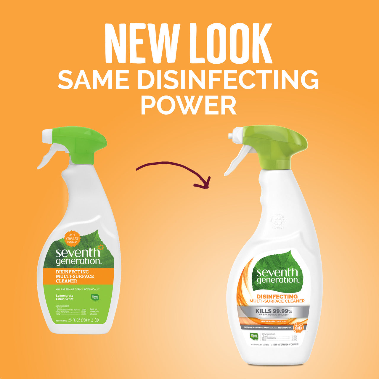 Seventh Generation Disinf Multi-Surface Cleaner, Lemongrass & Thyme (8x26Oz)-4