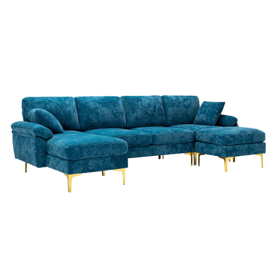 Teal Bliss U-Shape Sofa Sectional